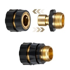 Twinkle Star 3/4 Inch Garden Hose Fitting Quick Connector 4 Sets, multi-color