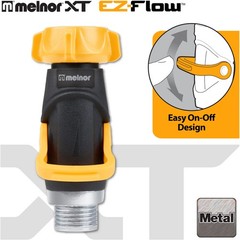 Melnor 65171AMZ Lever Flow Through 1 Count (Pack of 1), Yellow, Black, Grey