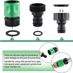 16 Pieces Garden Hose Quick Connect Fittings 3/4 Inch Plastic 16 PS, Green