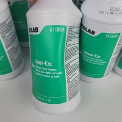 [Lot of 9] Ecolab Lemon Eze Bathroom Creme Cleanser 6113094 32oz NOS Exp 2024
