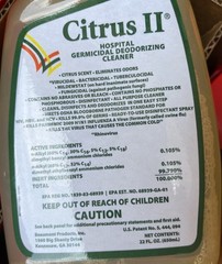 Box of 12 Citrus II 633712927 Germicidal Cleaner Deodorizing 22 oz. Spray Bottle