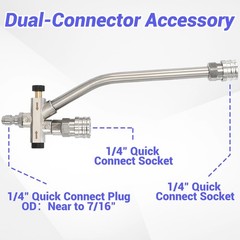 Tool Daily Foam Cannon for Pressure Washer with 1.5 L+Dual Connector, White
