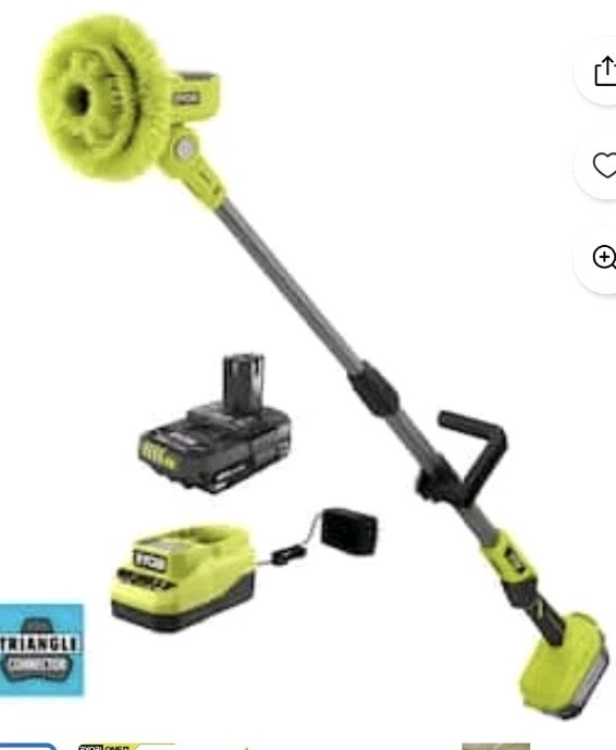 RYOBI Cordless ONE+ TELESCOPING Power Scrubber KIT Yellow