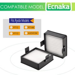 6 Pack A32VC04 Filter Compatible with Ryobi Hand Vacuum P712 P713…