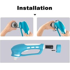 Electric Scrubber Power Cordless, Portable 360 Handheld 9.5X2 inch, Blue