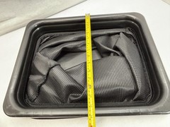 Square Plastic Utility Bin Collapsible Fabric Liner 16″ x14″ Storage Cleaning