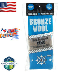 Fine Grade Bronze Wool Pads 3-Pack – Rust Resistant Sanding & Polishing Pads