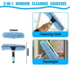 Veebuyla 16Ft Reach Window Squeegee Kit Extension Pole 2-In-1 Professional