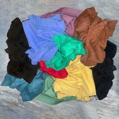 Pallet of Color Knit T-Shirt Wiping Rags – 600 lbs.- 60×10 Bags- Absorbent