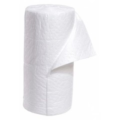 Spilltech-Sorbent Roll, 39 gal, 30 in x 150 ft, Oil, White, Polypropylene|120401