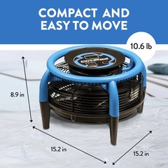 Dri-Eaz Dri-Pod Pro Omnidirectional 8.9 x 15.2 x inches, Blue/Black