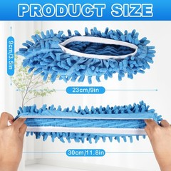 Vowanop Mop 10.5 XX-Wide, A-purple, Green, Pink, Blue, Orange 10 Pack