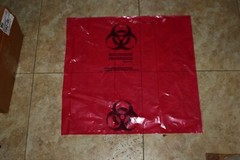 252 Bio Hazard Infectious Waste 24 x 23 Red Disposable Bag, 8-10 Gallon,