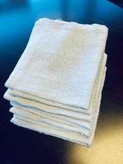 600 PIECES NEW WHITE INDUSTRIAL TOWELS WASH CLOTH 12×12 inches 12oz/Dozen