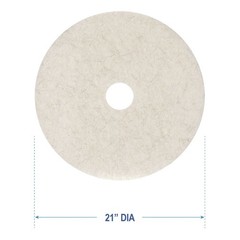 Boardwalk 4021NAT 21″ Diameter Natural Burnishing Floor Pads – White (5/CT) New
