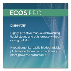 ECOS PRO PL97216CT 25 oz Dishmate Manual Dish Liquid – Free and Clear (6/CT) New