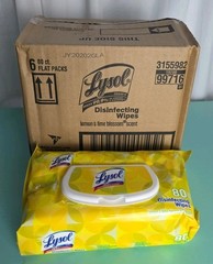 Lot Of (6) 80ct Flat Packs Lysol Lemon & Lime Blossom Scent Disinfecting Wipes