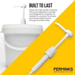 5 Gallon Pump Dispenser – for 5 Bucket, Jug, 2-Pack, White