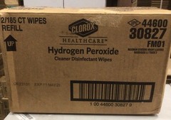 2 X 185 Clorox Healthcare Hydrogen Peroxide Disinfectant Wipes 05/25 Date
