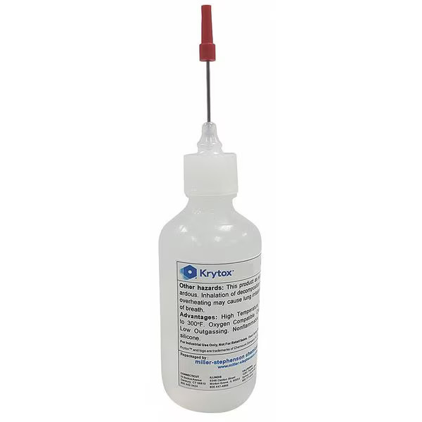 High-Performance Lubricant, 0.5 oz, Bottle, PFPE Base, 550 Degrees F Max Op
