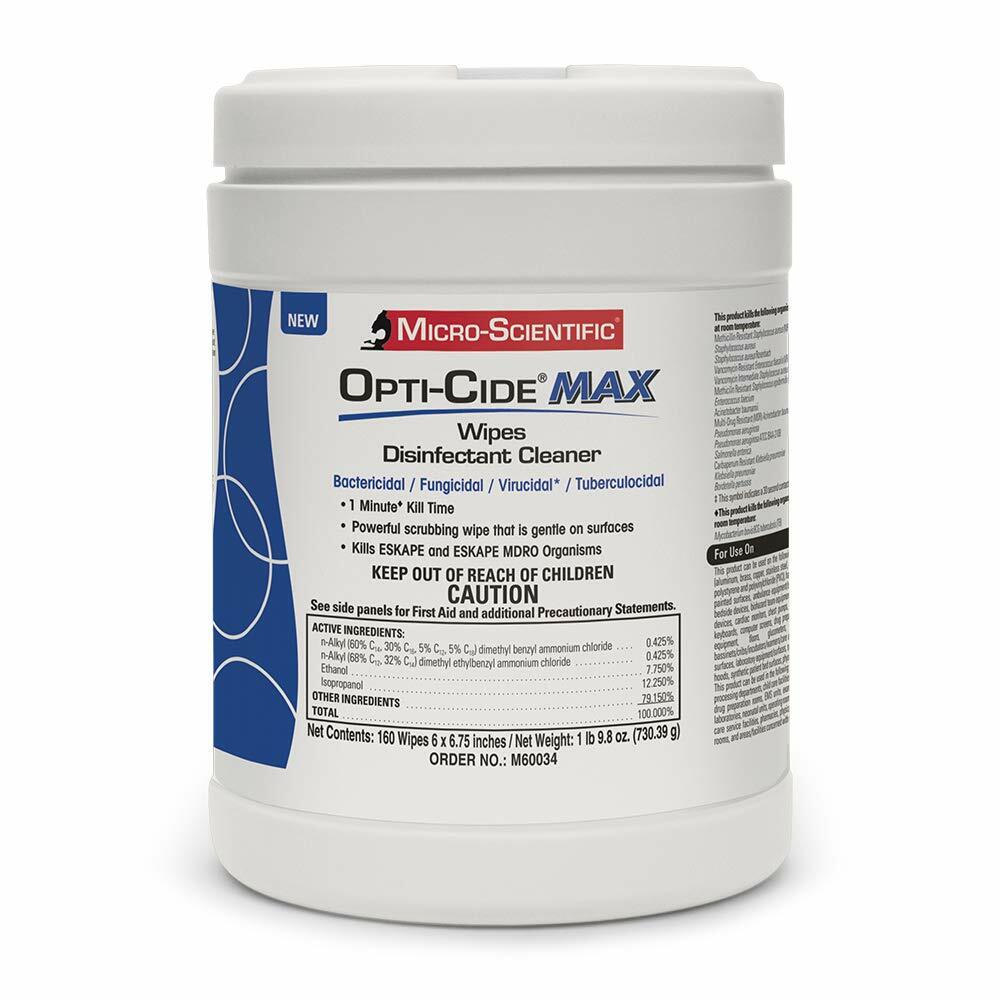 *1-Pack* Micro-Scientific OptiCide MAX Disinfectant Cleaner Wipe 6″x6.75″ M60034