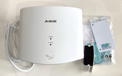 Aike AK2630 Air Wiper Hand Dryer White Compact 110V 1400 Watts with 2 Pin Plug