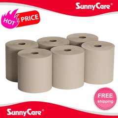 SunnyCare® #5106 Hardwound Paper Roll Towels, 8″ x 800`,Brown, 6 Rolls per Case
