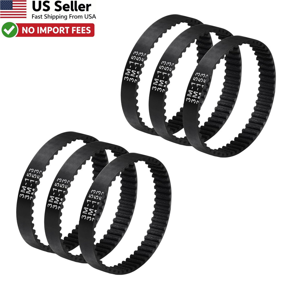 6PCS Soft Front Brush Belt 153-3GT-8 For Shark AZ1002 AZ1000 AX950 AX951 Vacuum
