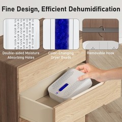 Rechargeable Small Dehumidifier, Pack of 2, Portable Mini Dehumidifier for Ba…