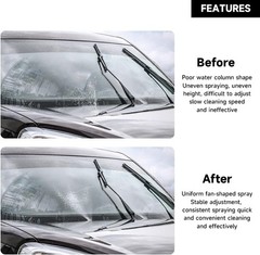 Front Windshield Washer Nozzles Wiper Spray Nozzle – Compatible for Ford Mustang