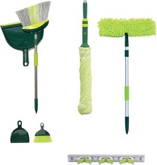 Broom & Mop Cleaning Set – All-in-One Floor Cleaning Kit with Angled Broom and