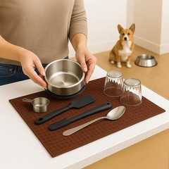 2-Pack Microfiber Dish Drying Mats by Dependable Industries 20″x15″, Brown