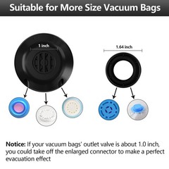 BAMCOO Electric Pump for Vacuum Storage Bags Travel 02, Black