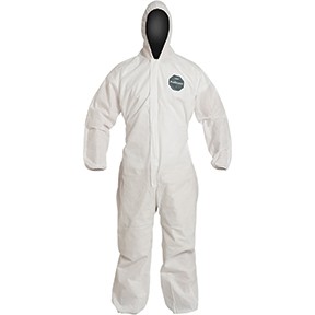 COVERALL SMS ZIPPER STOR M FLAP HOOD ELASTIC WR & DPT-PB127SWHXL002500 – 33 Each