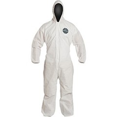 COVERALL SMS ZIPPER STOR M FLAP HOOD ELASTIC WR & DPT-PB127SWHXL002500 – 33 Each