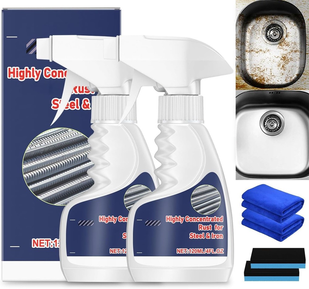 2Pcs Meigline Rust Remover, Highly Concentrated Steel Rust Remover, 2026 Upgr…