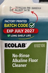 Ecolab 6102106 No-Rinse Alkaline Floor Cleaner 2.5 Gal Heavy Duty