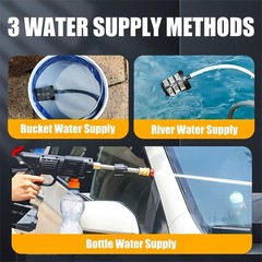 Cordless Pressure Washer, Electric, 2 Rechargeable Batteries, Tool box