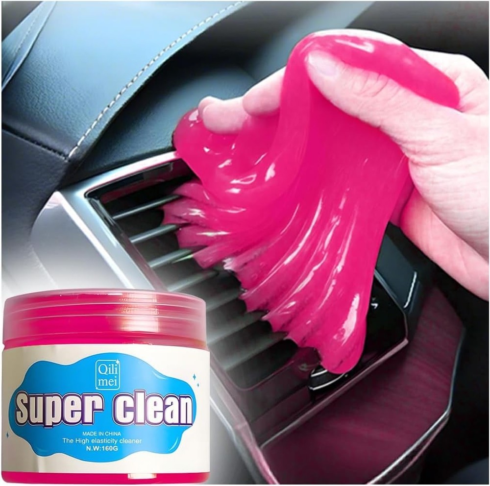 Reusable Red Cleaning Gel for Car Air Vents and Interior Crevices, Color: Red