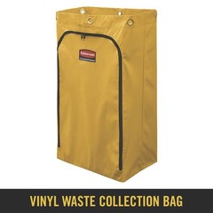 Rubbermaid Commercial 1966719 24 gal Zippered Vinyl Cleaning Cart Bag New