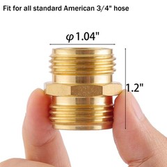 Sanpaint Garden Hose Connector, Male Double Male(2 Pack), Pack)