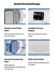 Kiss Core 4-in-1 Indoor Dryer Vent Box with Dehumidifier Intelligent Display