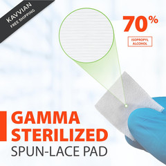 EasyTouch Gamma-Sterilized Alcohol Prep Pads, 100 Count (Pack of 1), Green