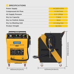 AUTOOL HTS708 Dry Ice Blasting Cleaning Machine Efficient Dry Ice Blaster Machin