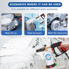 DUSICHIN SFL-001 Foam Cannon Snow Foam Lance Pressure Washer Jet Wash Quick R…