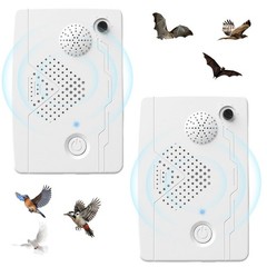 2026 Ultrasonic Bird Repellent Devices 1 Count (Pack of 2), White