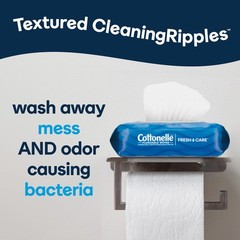 Cottonelle Fresh Care Flushable Wet Wipes, Adult 42 Wipes (Pack of 4), White