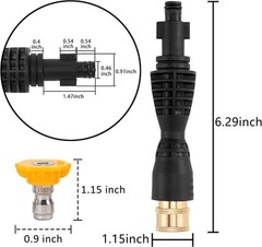 PWACCS Pressure Washer Gun Adapter Kit – Power Fittings with Black