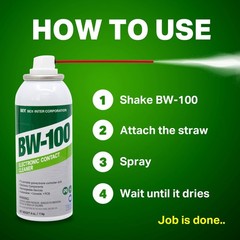 BW-100 Non-Flammable Electronic Contact Cleaner Aerosol 4 Ounce (Pack of 3)