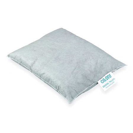 Oil-Dri L90919 Sorbent Pillow, 16 Gal, 16 In X 21 In, Universal, Gray, 16 Pk